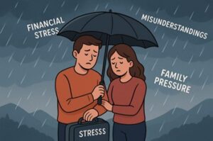 Couple Facing Struggles Together