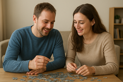 Happy Couple Due to Shared Problem Solving