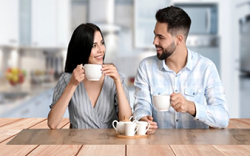 Couple Taking Tea Together